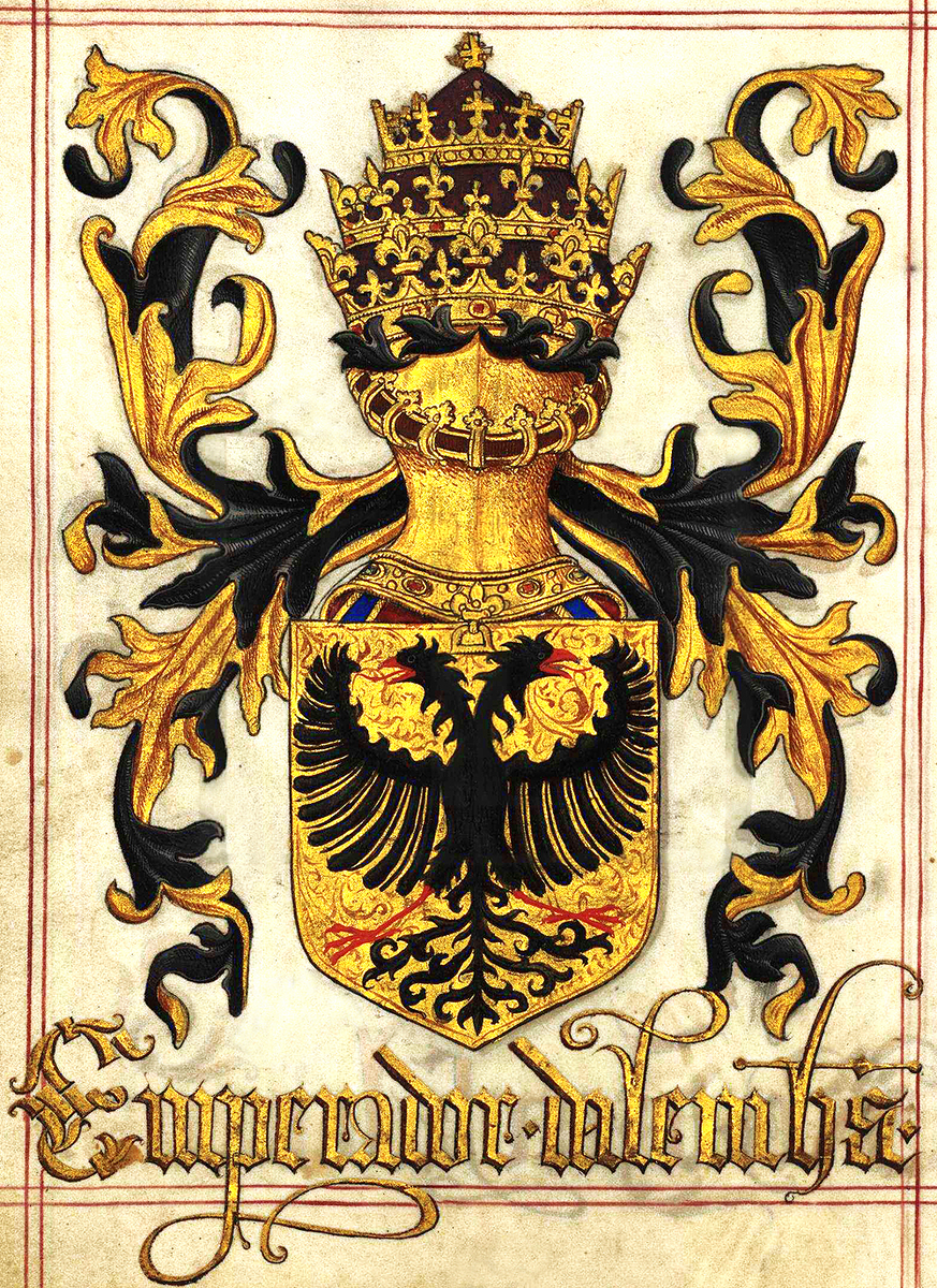 Герб Священной Римской империи из «Книги главного оружейника», Португалия, 1509 год