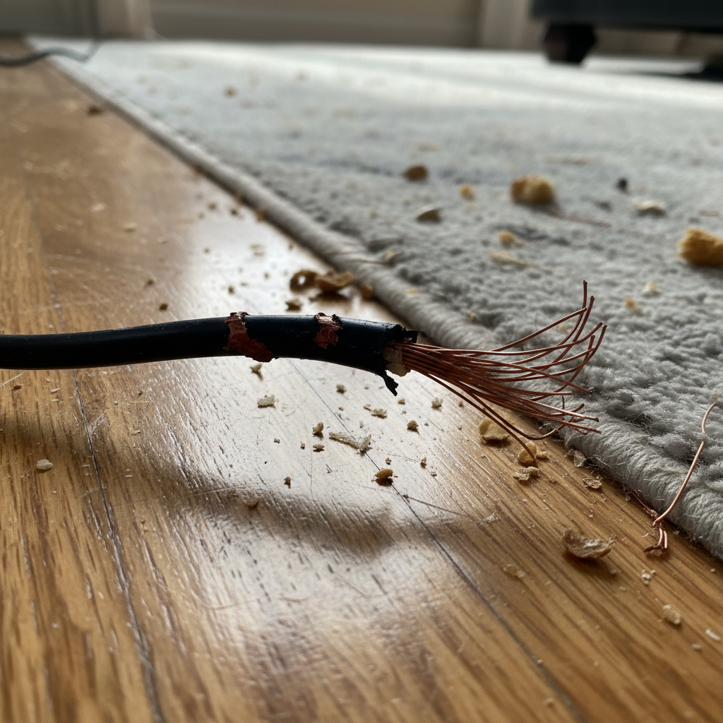 Повреждённая мышами зарядка — классическая проблема современных эластичных проводов «с запахом».