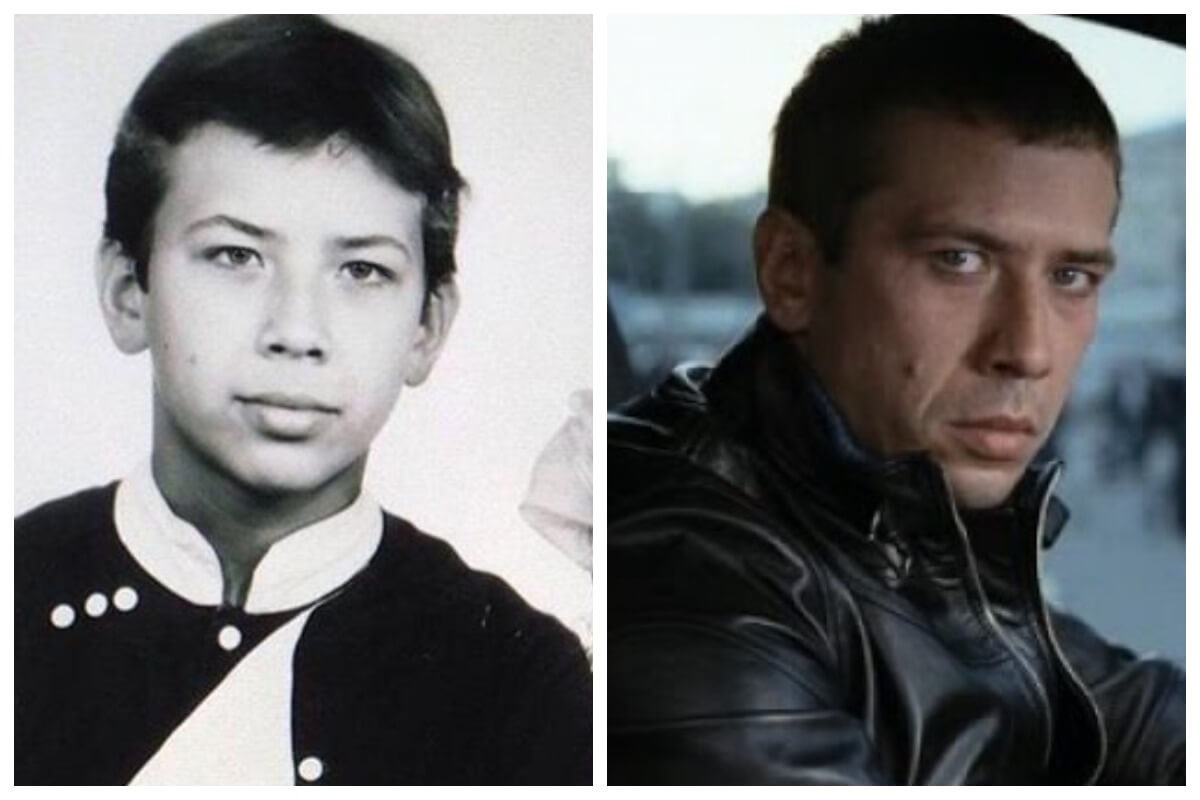 Фото: актера в детстве и в знаменитой роли в драме «Бумер»