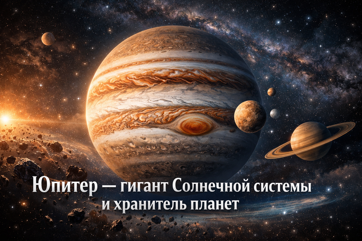 Юпитер - гигант Солнечной системы и хранитель планет