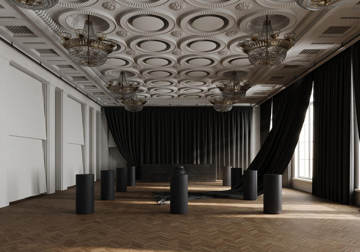 Рендер будущего интерьера Дома Радио