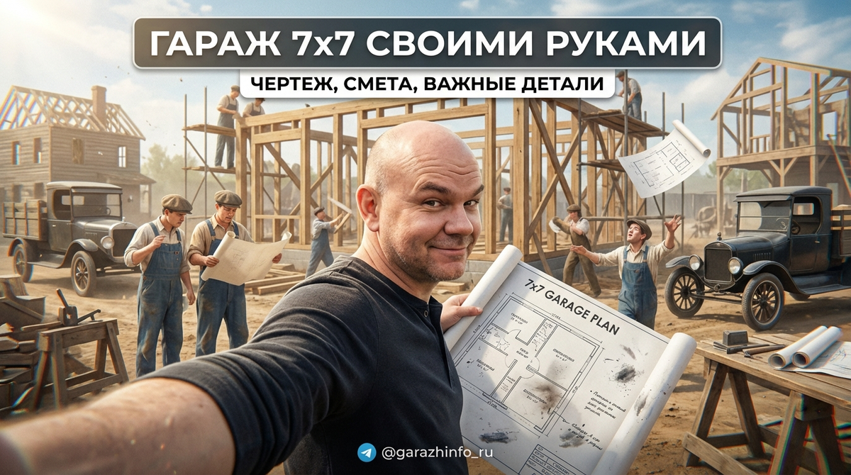    В этом материале мы рассмотрим строительство гаража 7х7 своими руками. Zero8