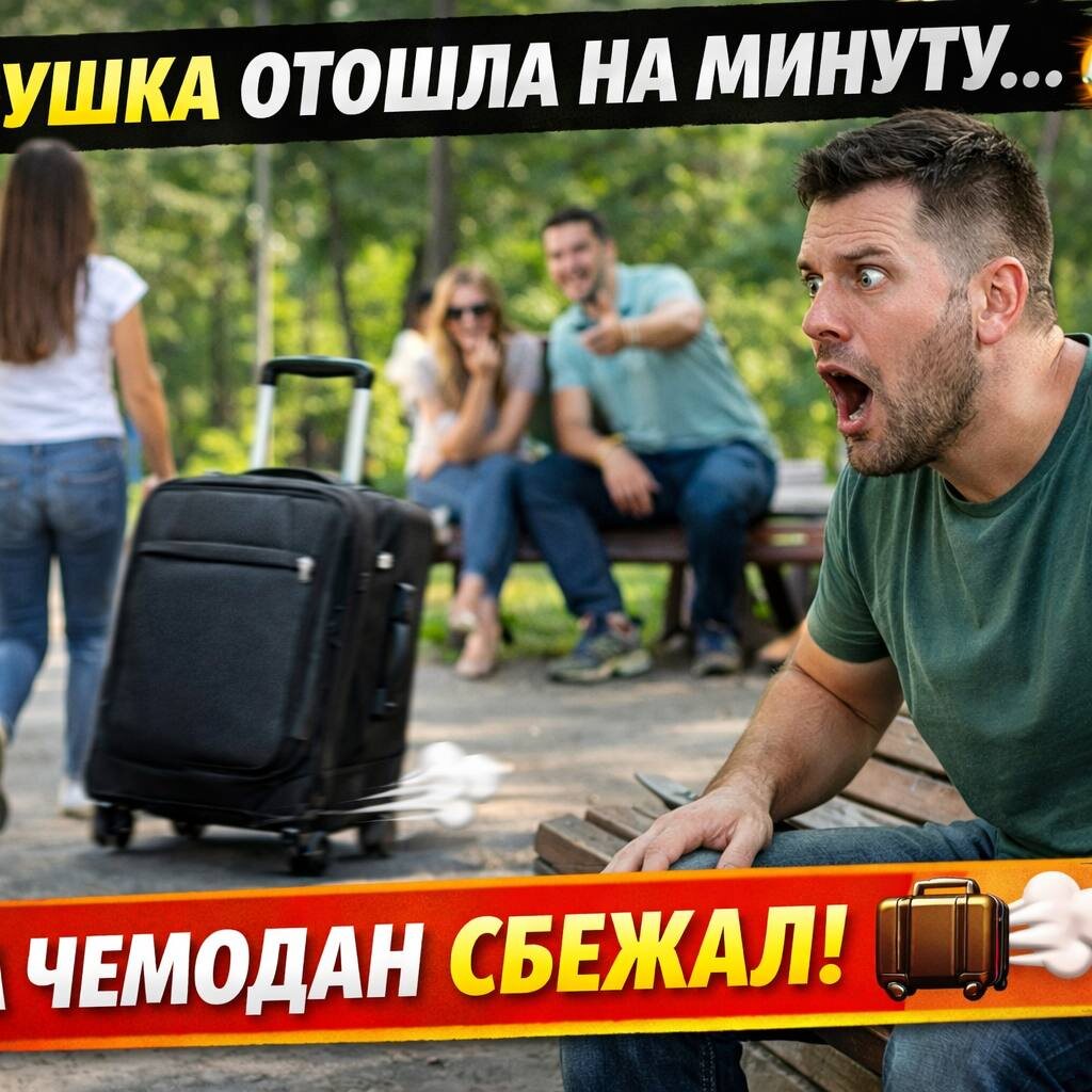 Я на минутку!» — сказала красотка… ЧЕМОДАН СБЕЖАЛ 🤯🧳 Реакция мужчины — бесценна
