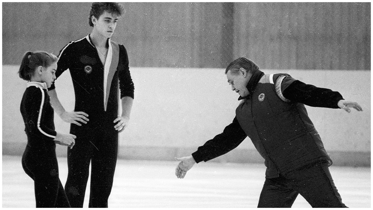 Гриньков и Гордеева с тренером Станиславом Жуком