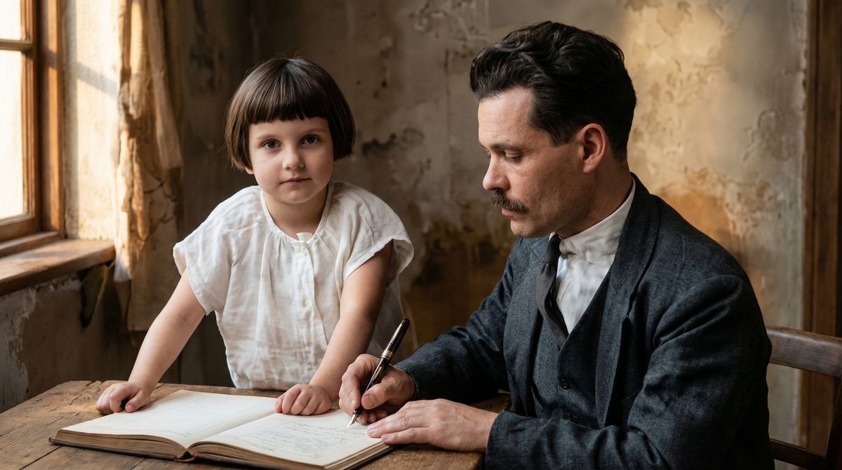 Махно с дочерью. С этого ракурса даже на Горького чем-то похож, не находите?