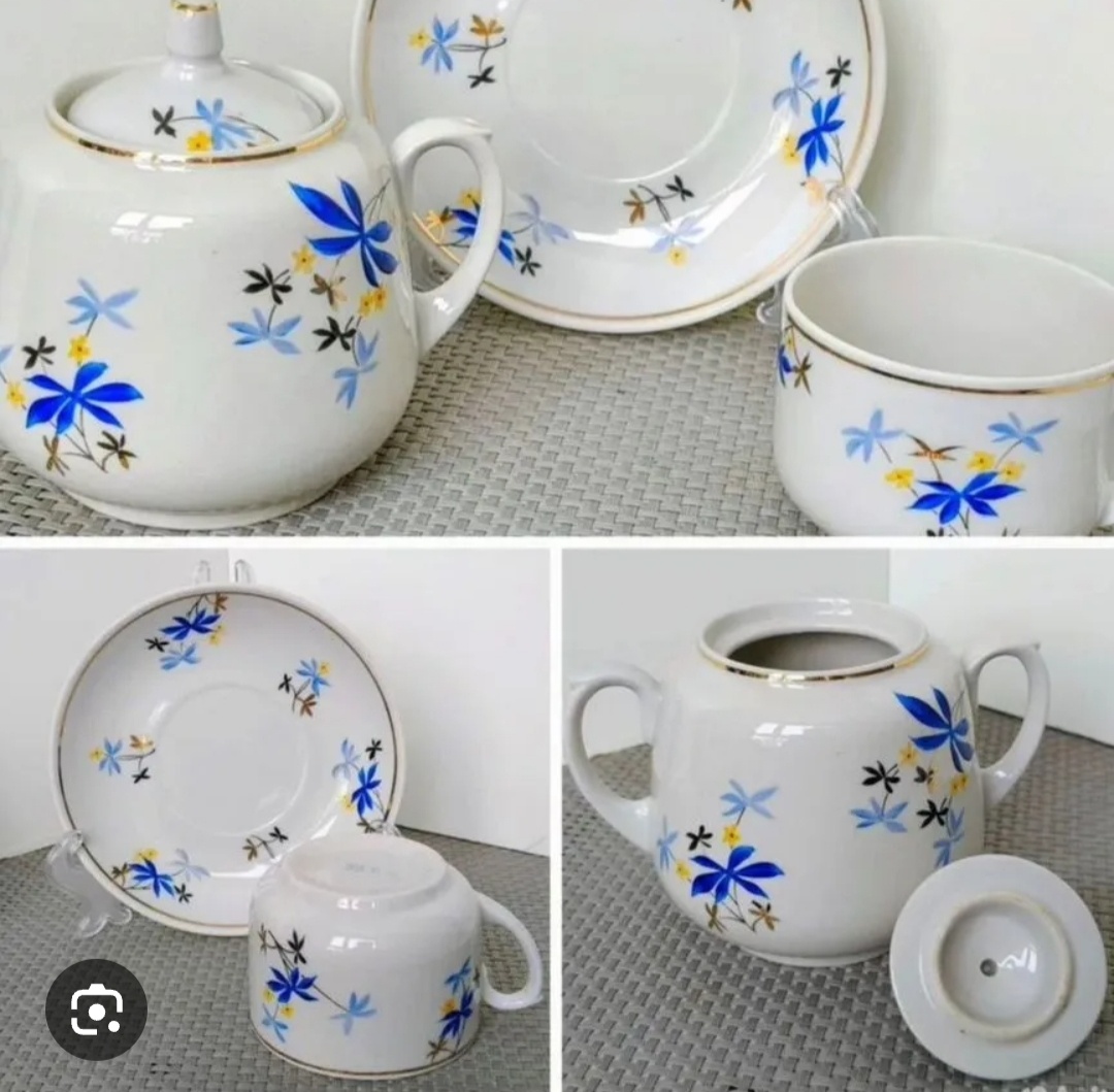 Нашла пример сервиза с таким декором, но на другой форме