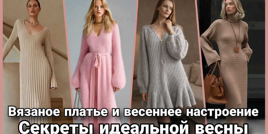 Весенняя симфония на спицах: как вязаное платье создаёт настроение.