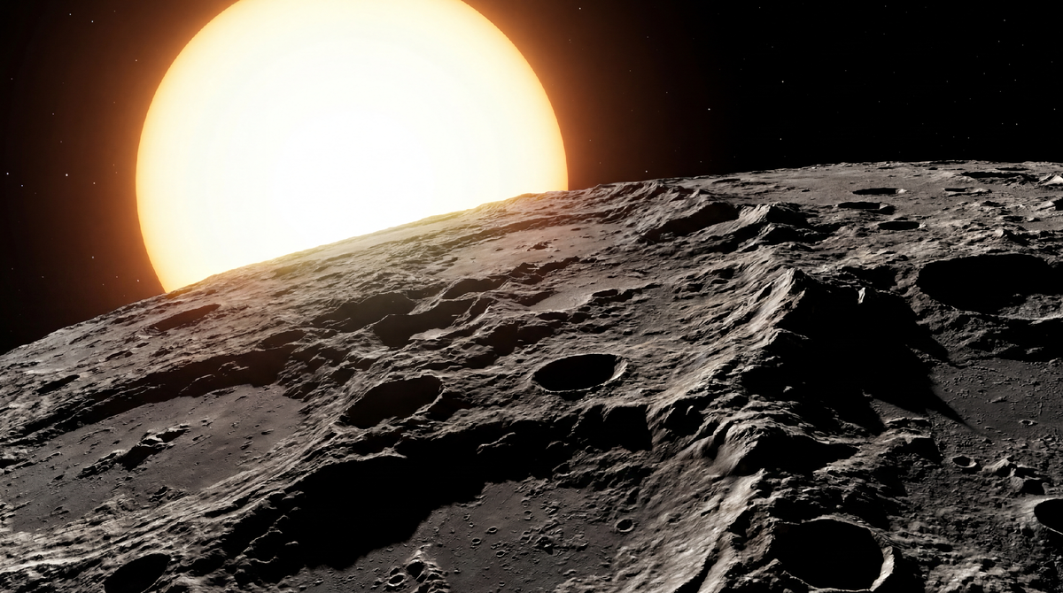 Прекрасный закат на Меркурии