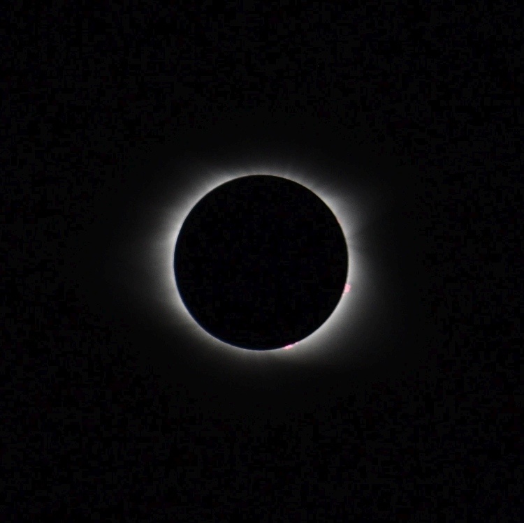 Полная фаза затмения летом 2017 года, изображение из открытых источников