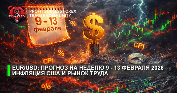EUR/USD: прогноз на неделю 9 - 13 февраля 2026 - инфляция США и рынок труда 