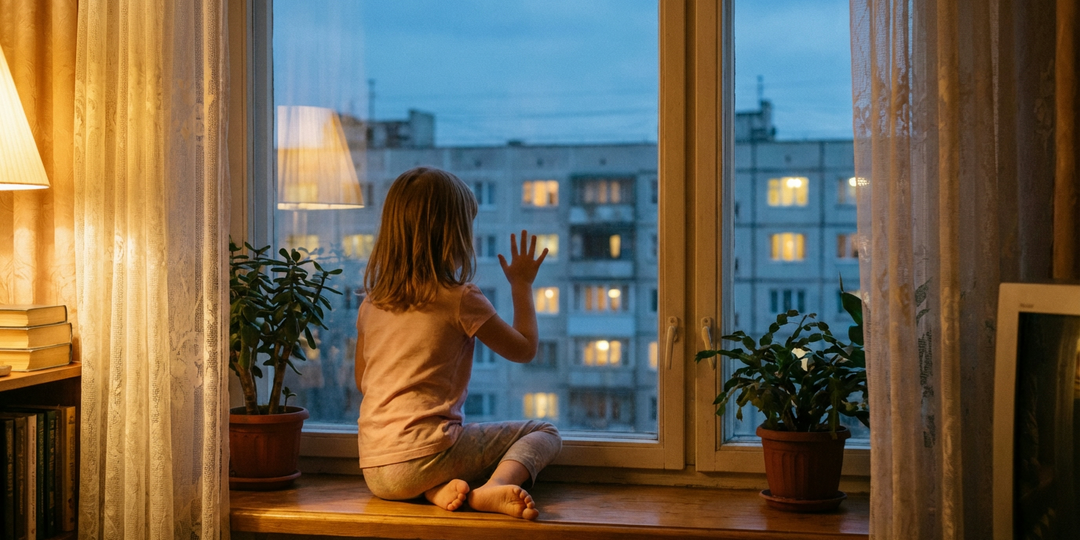 Девочка 5 лет махала одному окну в доме напротив. Там никто не жил. Родители проверяли — пустая квартира