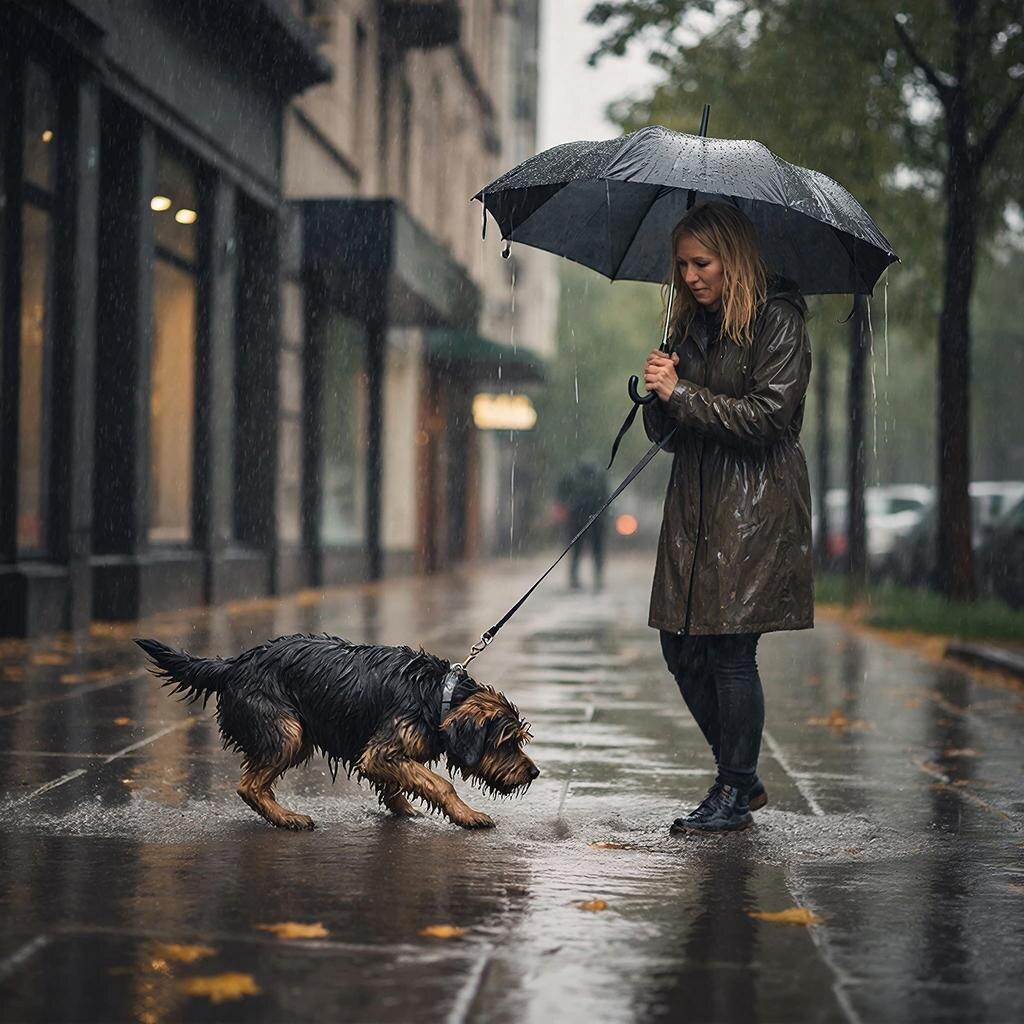 Не хочу гулять, мне не нравится дождь!