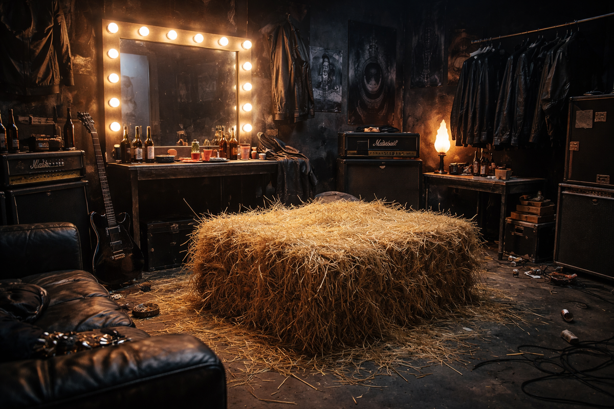 Сено в гримерке. Иллюстрация