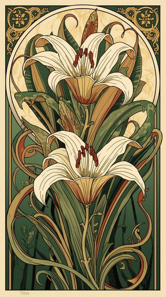 Изображение в стиле арт нуво. Из открытых источников