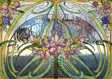 Витраж ар нуво Светланы Михайловой. Фрагмент