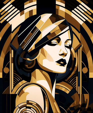 Пин в стиле арт деко. Из открытых источников