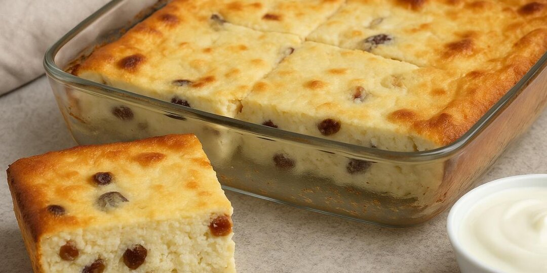 Классическая запеканка из творога с изюмом: Тот самый рецепт из детсада, который не получался. Раскрываю все тайны!