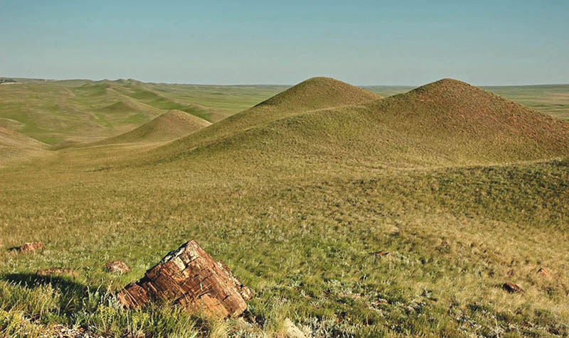 Курганы в Приманычье на территории Калмыкии