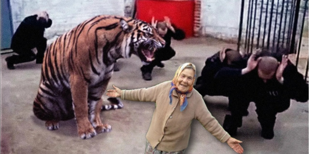 Зеки взяли в саложники бабушку. Но пришел тигр и все изменилось, не в их пользу