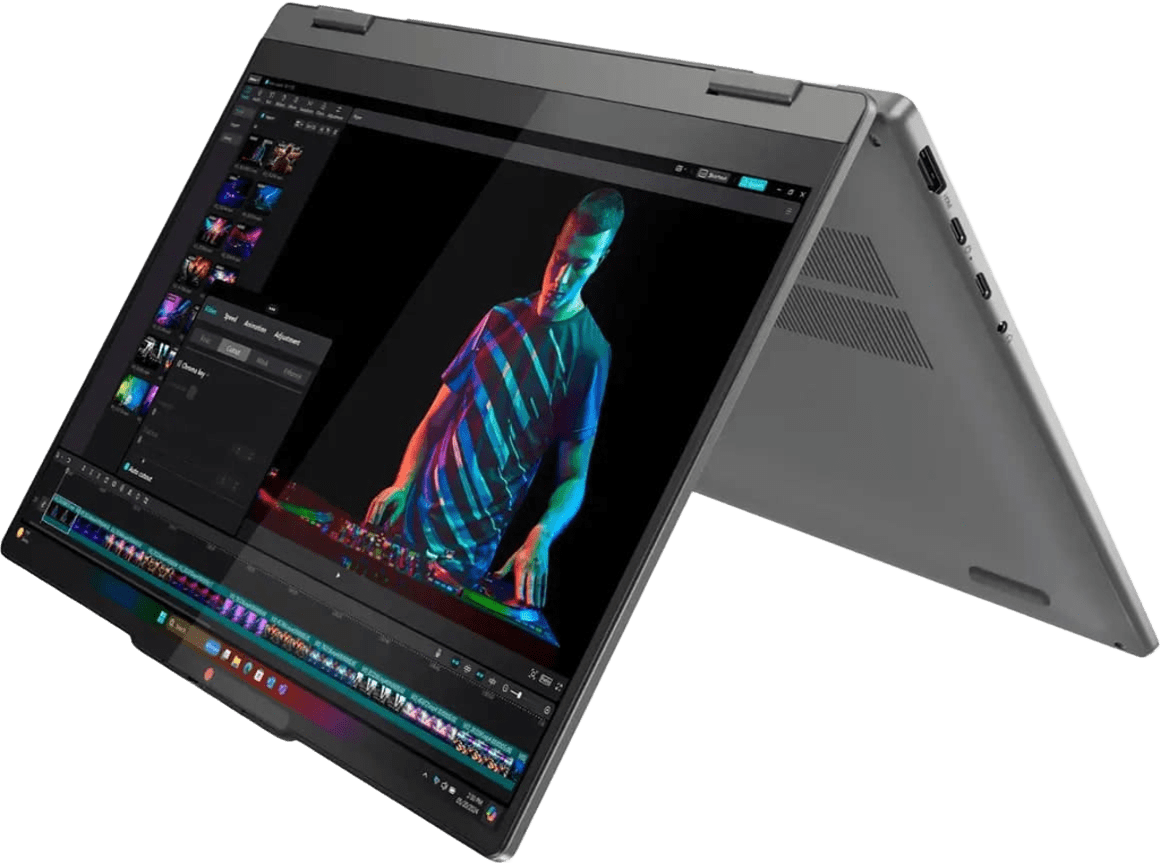 Особенности: • 2-в-1 форм-фактор: Используйте как ноутбук или планшет благодаря поворотному экрану.
• OLED-дисплей: Глубокие цвета и высокая контрастность для комфортной работы с мультимедиа.
• Сенсорный экран: Удобство управления, поддержка стилусов (опционально).
• Компактный и лёгкий корпус: Вес всего 1.3 кг, легко брать с собой.
• Автономность: До 14 часов работы без подзарядки.