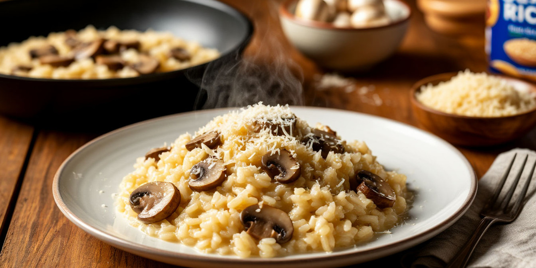 🍚 Итальянский ризотто по-новосибирски: вместо пармезана — “Российский”, вместо белого вина — лимонный сок.