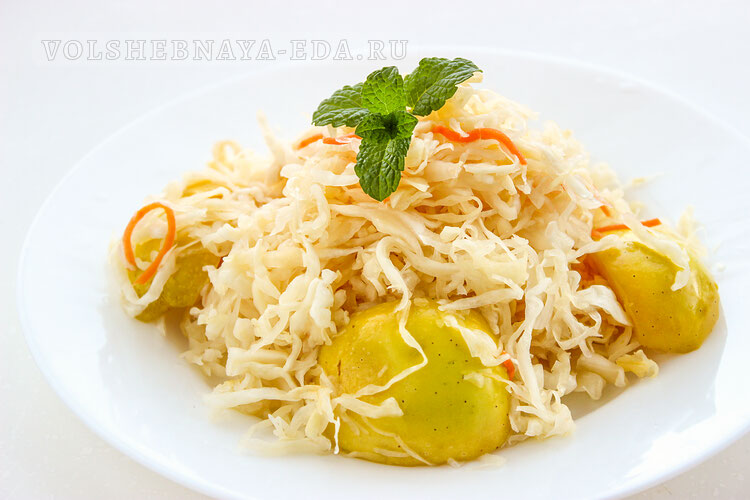 Квашеная капуста с яблоками: старинный рецепт