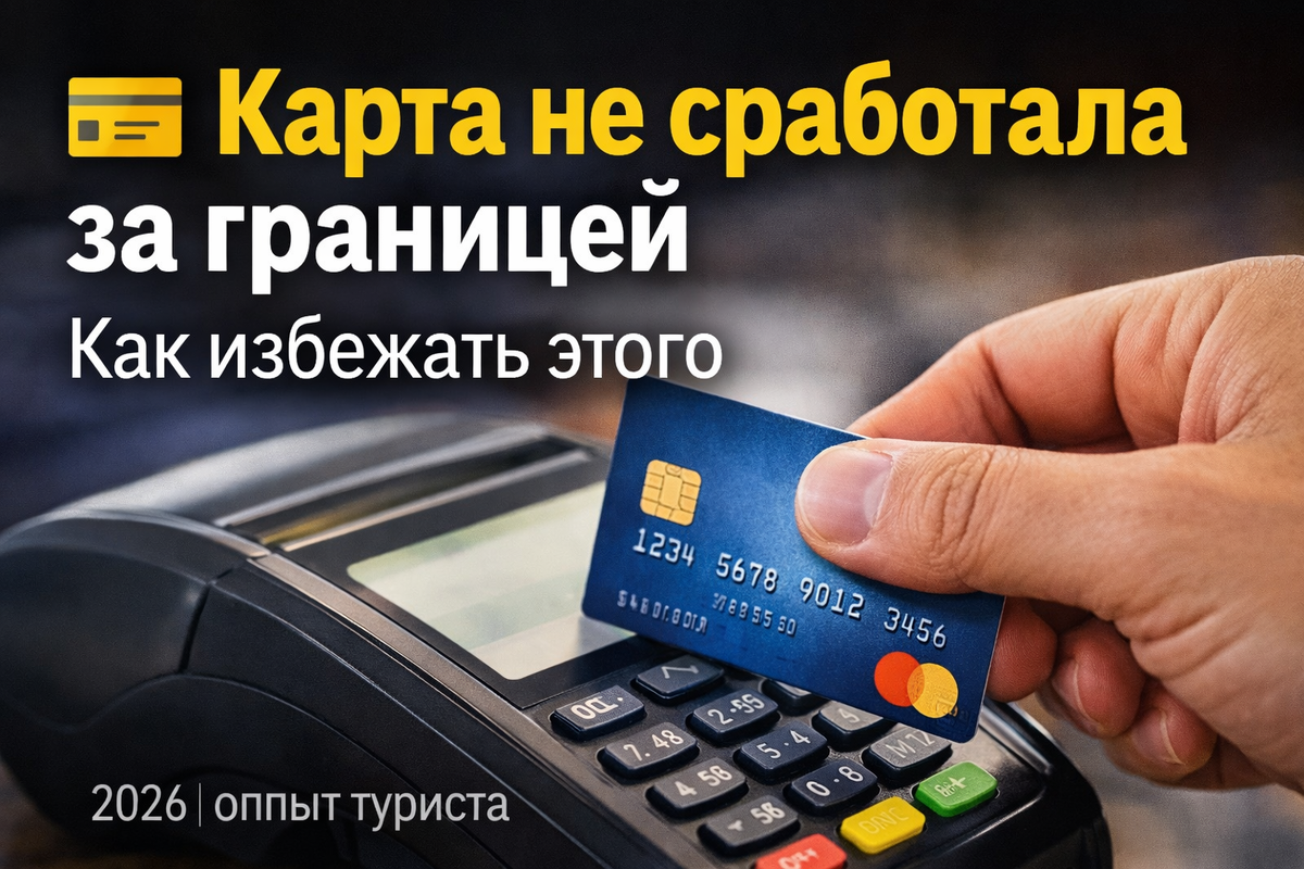 «Карта не сработала за границей» — ситуация, в которую может попасть любой турист.