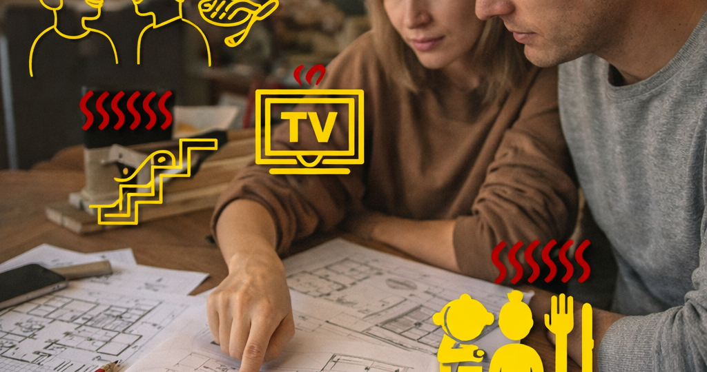 Как понять по плану, где в доме будет шумно (ещё до стройки).