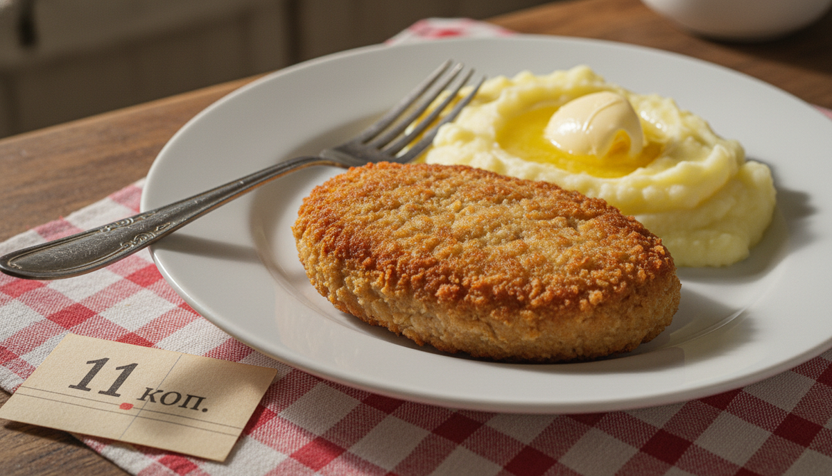 Советский натюрморт: котлета, пюре