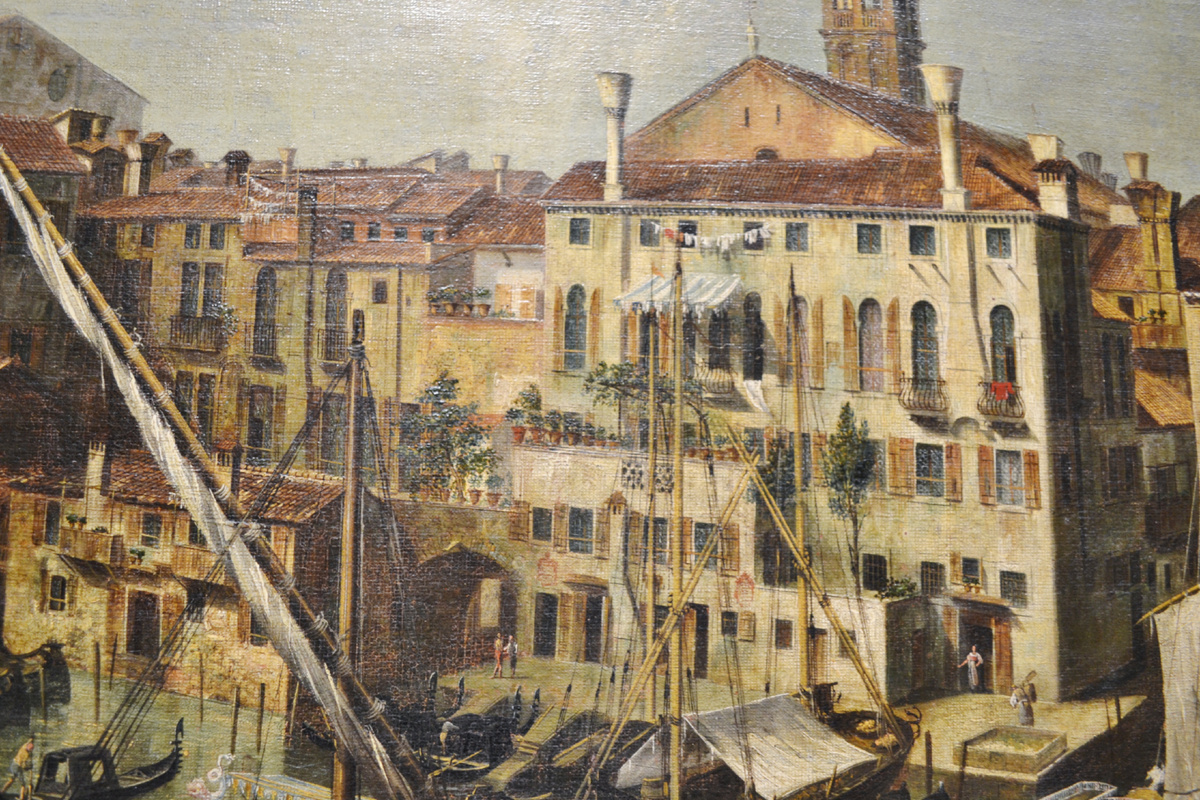 Микеле Мариески. "Вид Большого канала в Венеции с Фондамента дель Вин", 18в. Фрагмент. Из собраний Государственного музея изобразительных искусств им.А.С.Пушкина, Москва. Фото автора канала 