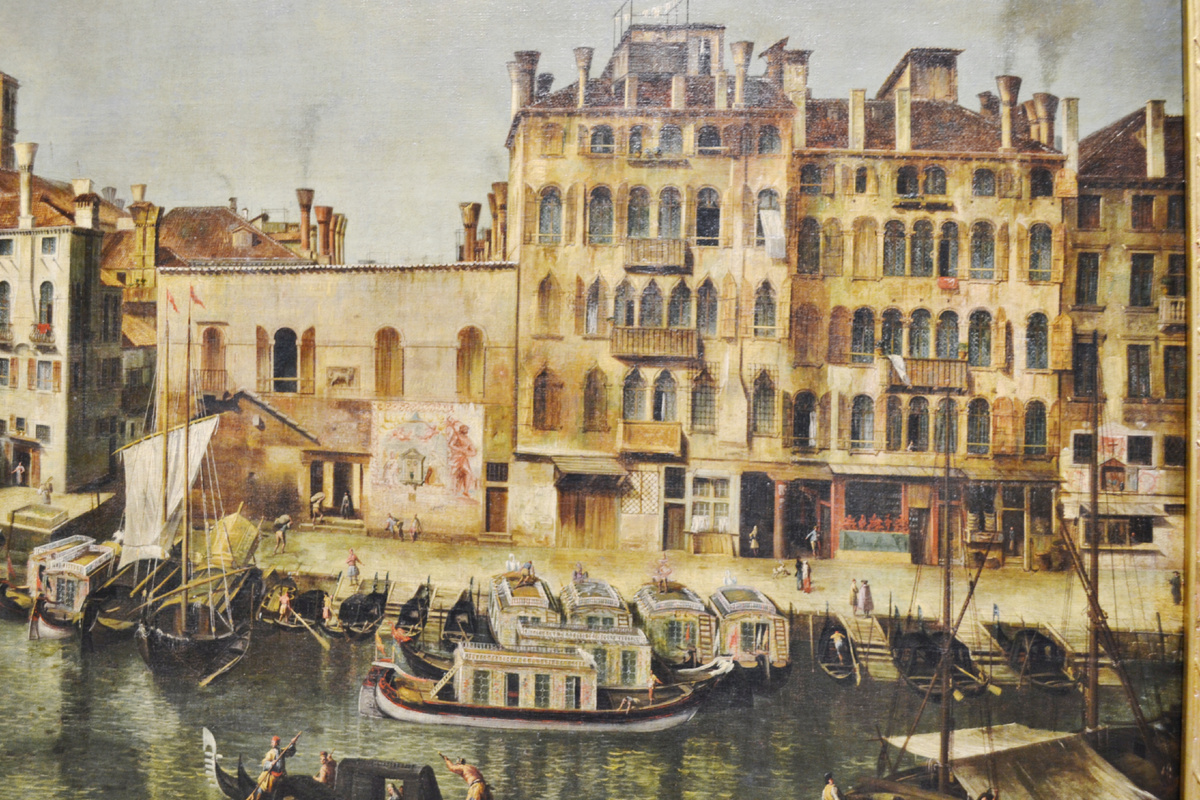 Микеле Мариески. "Вид Большого канала в Венеции с Фондамента дель Вин", 18в. Фрагмент. Из собраний Государственного музея изобразительных искусств им.А.С.Пушкина, Москва. Фото автора канала 