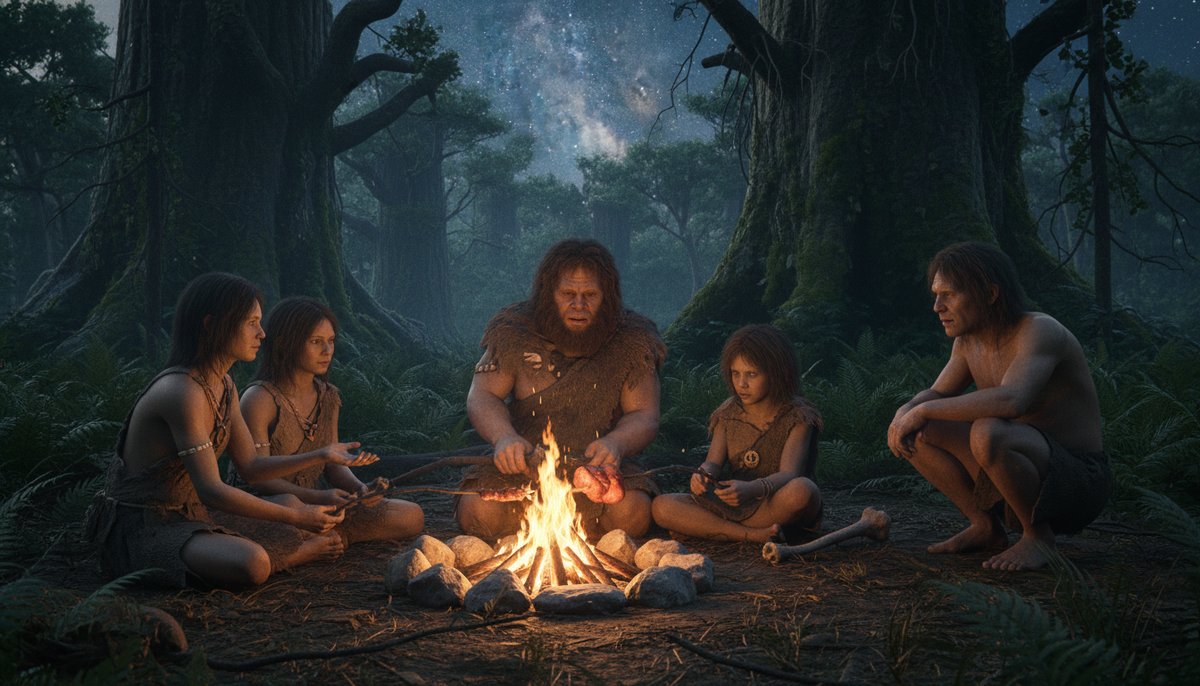 Откуда в нас гены неандертальцев?
40–60 тысяч лет назад на Земле жили сразу три вида людей: наши прямые предки — Homo sapiens; неандертальцы с мощными надбровными дугами; таинственные денисовцы (их останки нашли только в одной пещере на Алтае).Они не просто соседствовали — они общались, перенимали технологии и… создавали семьи. Да, межвидовые браки были реальностью!Научный факт: у современных европейцев 1–4 % ДНК — от неандертальцев. У азиатов и жителей Океании есть ещё и денисовские гены (до 6 %).