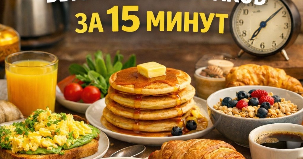 10 быстрых завтраков, которые готовятся не более 15 минут