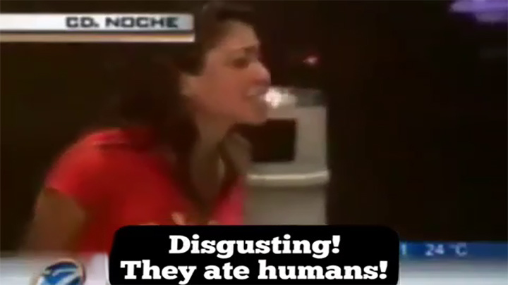    Габриэла Хименес сбежала с частной вечеринки: "Отвратительно! Они ели людей!". Скриншот видео: соцсети