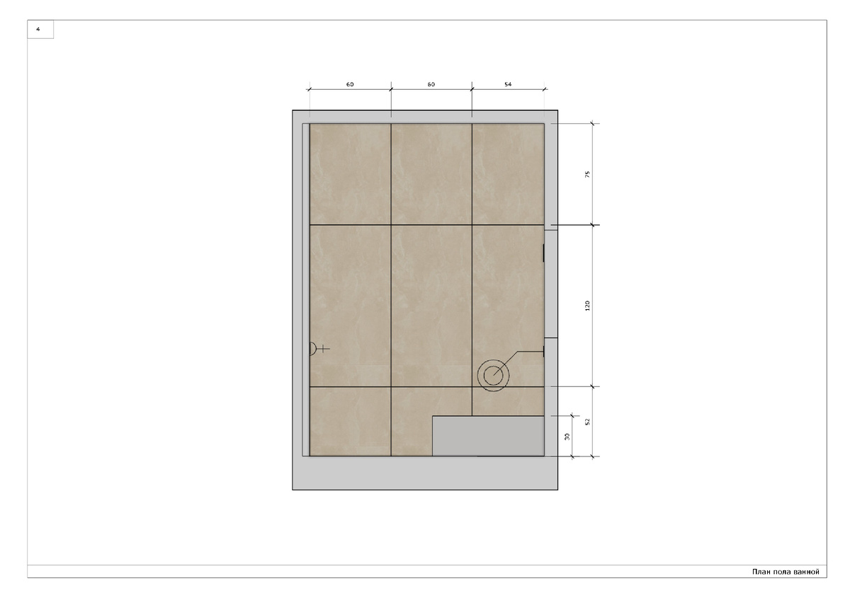 Проект санузлов в SketchUp+LayOut