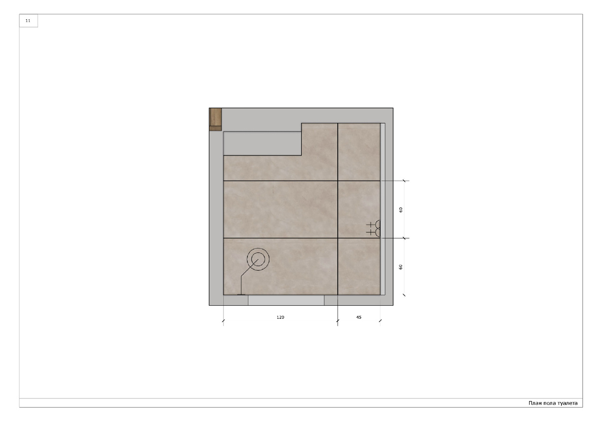 Проект санузлов в SketchUp+LayOut