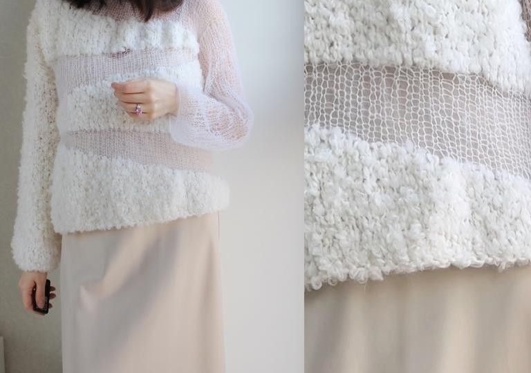 Одежда из букле: вязаная классика вне времени