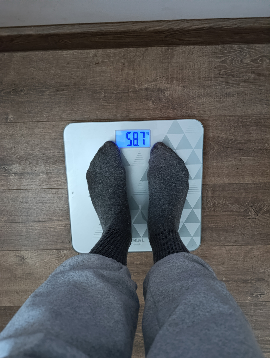 Фото автора. Измерение веса за неделю