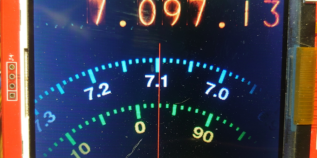 Синтезатор частоты для трансивера с ретро-шкалой. Большой дисплей.