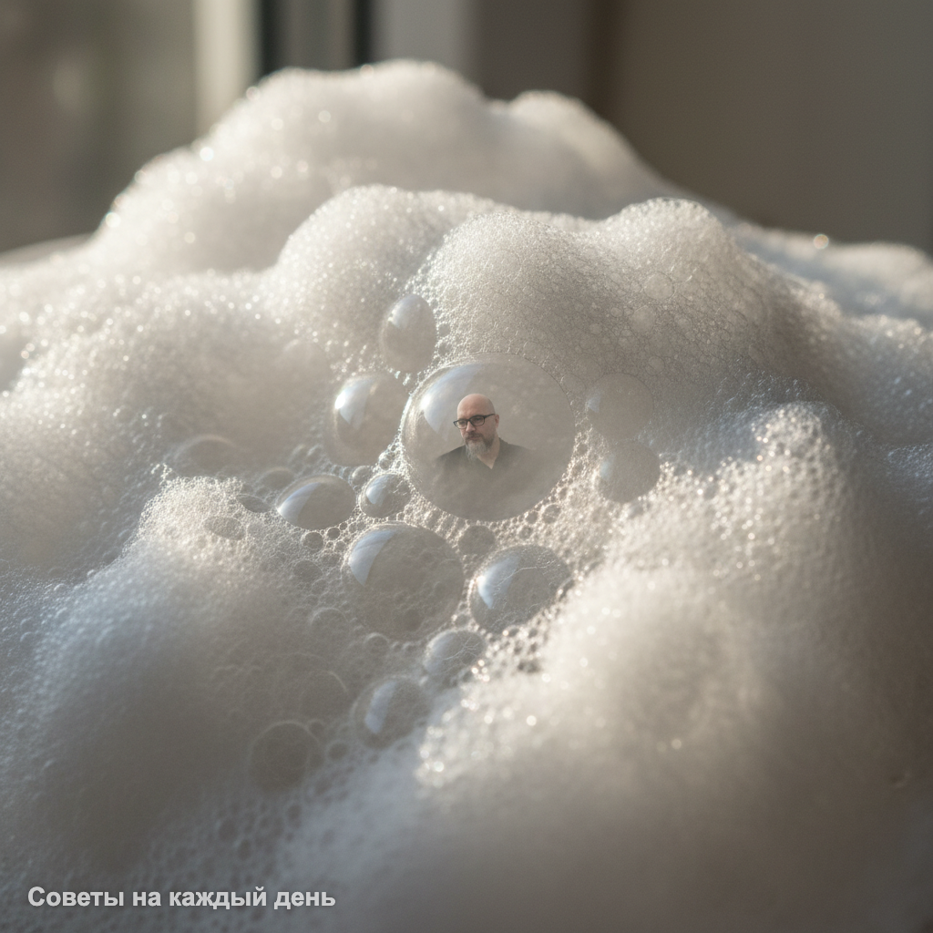 Секрет сухого стекла скрыт в микроскопических пузырьках обычной пены.