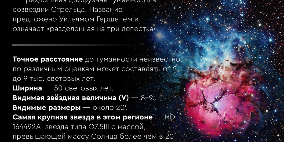 Трехликая туманность: Прогулка по Тройной туманности M20