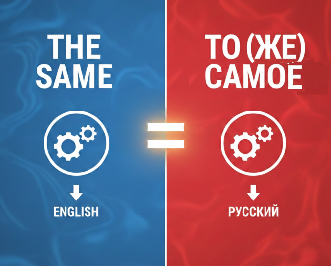 The Same на английском и То (же) Самое на русском, или на украинском (южно-русском) Те (ж) Саме.