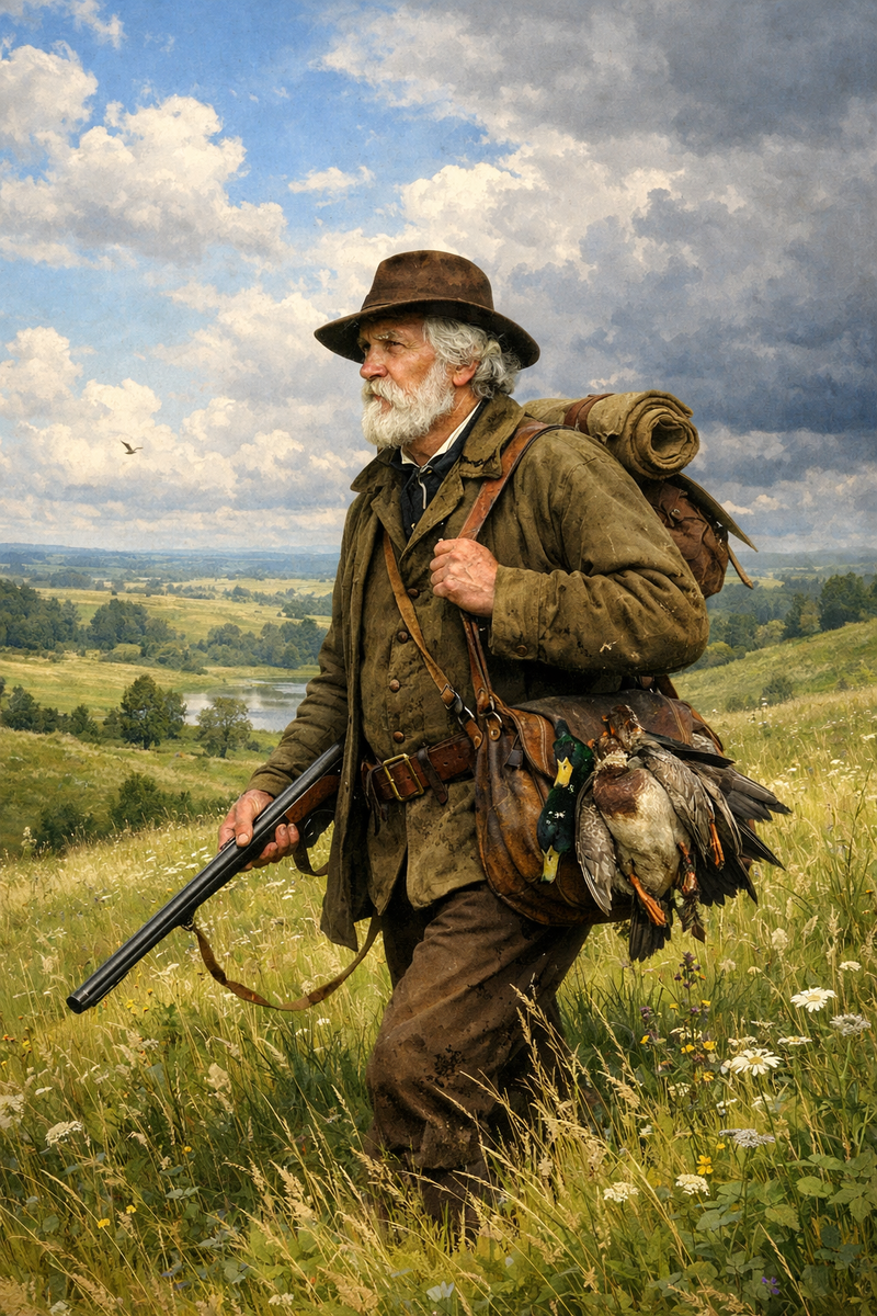 И.С. Тургенев охотится. Создано ИИ
