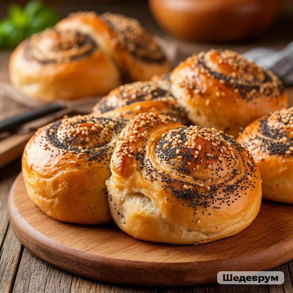 булочки с маком