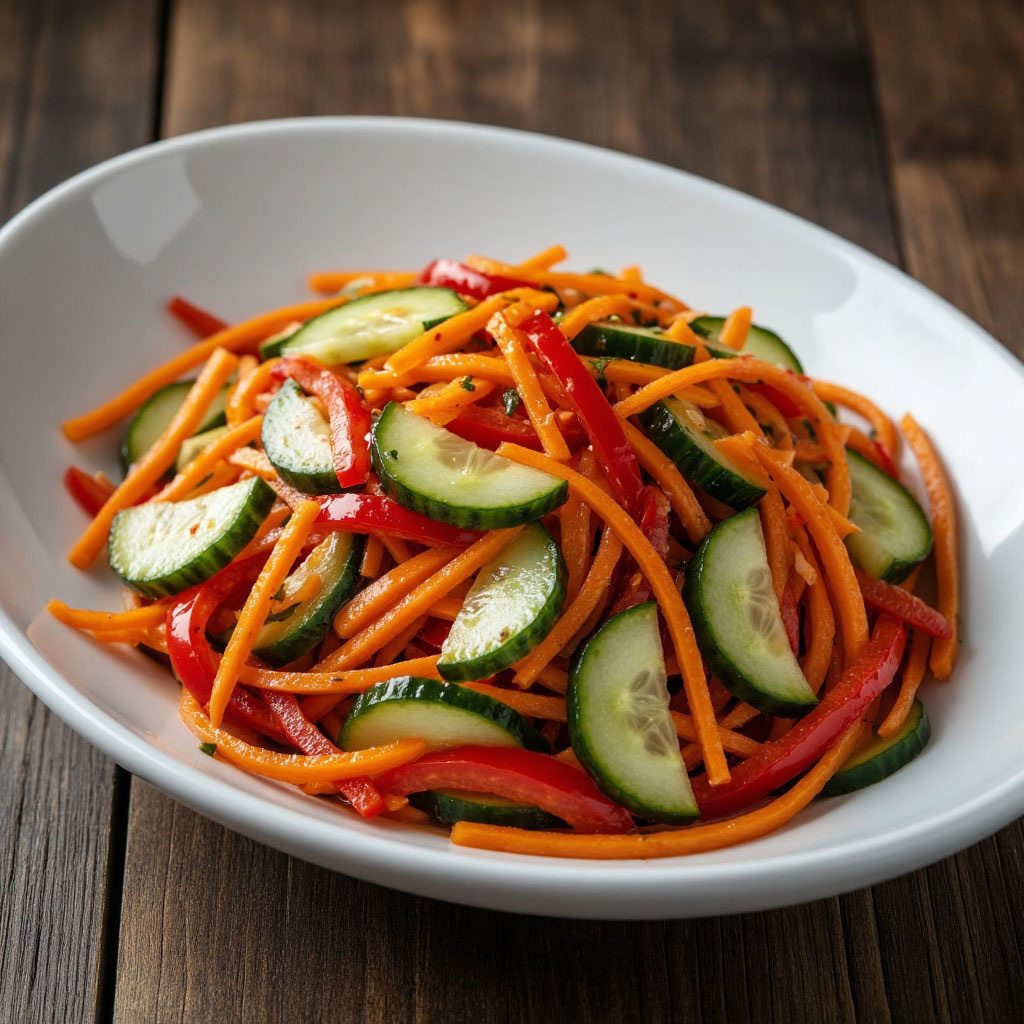 Овощной салат по‑корейски: пикантная закуска за 20 минут 🥗🔥