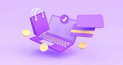 Иллюстрация: процесс онлайн-покупки и оплаты товара.