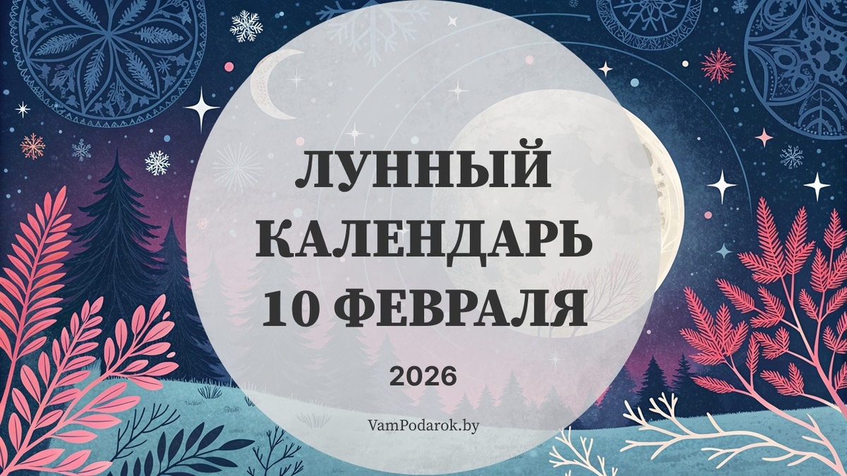 Лунный календарь на 10 февраля 2026 года