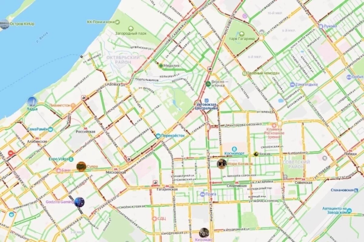    Самару сковали 9-бальные пробки – где сейчас самые серьёзные заторы