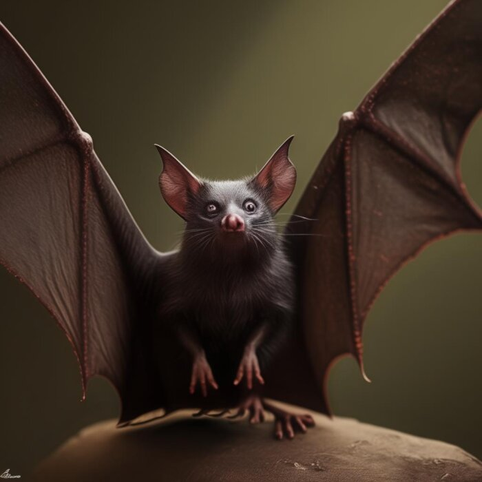 Летучим мышам предписывают вину в пандемии COVID-19, но звучали и версии о том, что вирус рукотворен / изображение сгенерировано нейросетью flyvi.io  