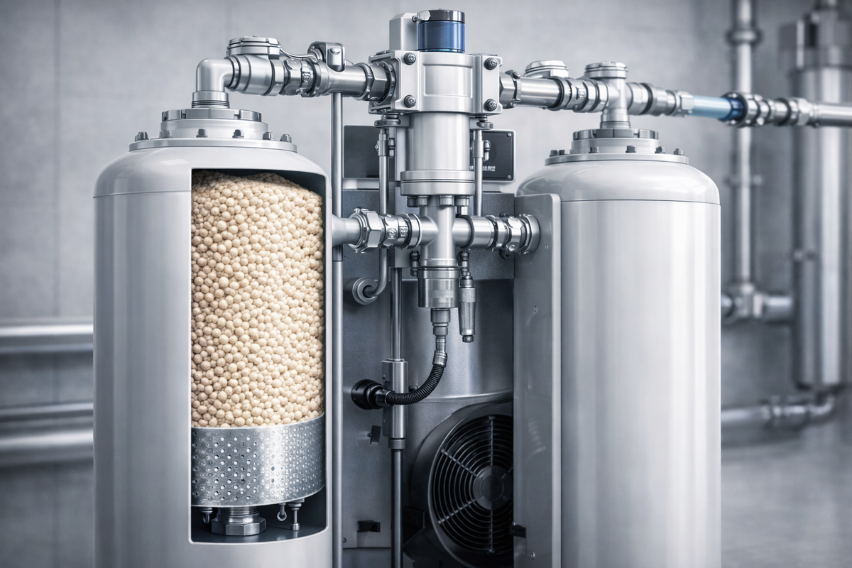 Адсорбционные осушители применяются там, где требования к качеству воздуха особенно высоки.
